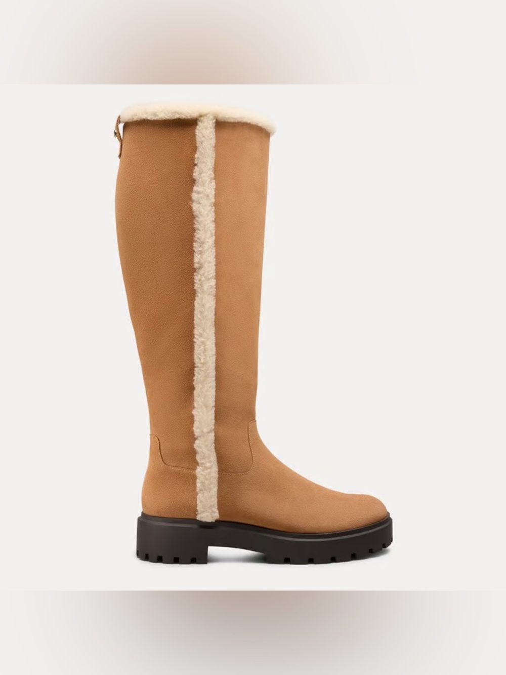MYLA SHEARLING KNEE-HIGH BOOT IN TAN